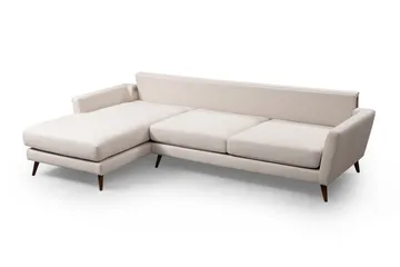 Gajanejos 5-sits Vänstervänd L-formad Bäddsoffa 93x273 cm i Sammet - Beige - Möbler - Soffa - Bäddsoffa - Bäddsoffa divan