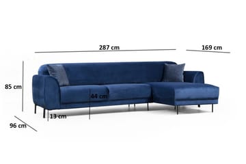 Gajanejos Divanbäddsoffa - Blå - Möbler - Soffa - Bäddsoffa - Bäddsoffa divan