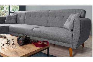 Gjoni Bäddsoffa med Divan Vänster - Grå - Möbler - Soffa - Bäddsoffa - Bäddsoffa divan