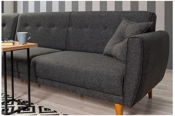 Gjoni Bäddsoffa med Divan Vänster - Grå - Möbler - Soffa - Bäddsoffa - Bäddsoffa divan