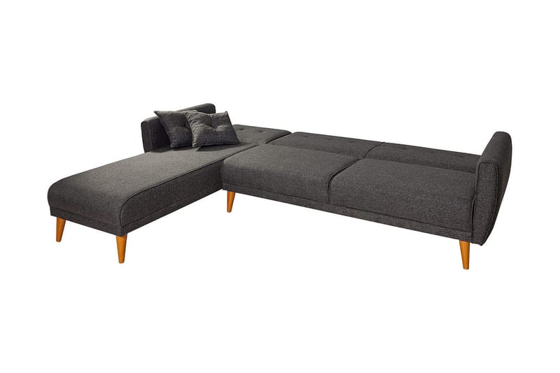 Gjoni Bäddsoffa med Divan Vänster - Grå - Möbler - Soffa - Bäddsoffa - Bäddsoffa divan