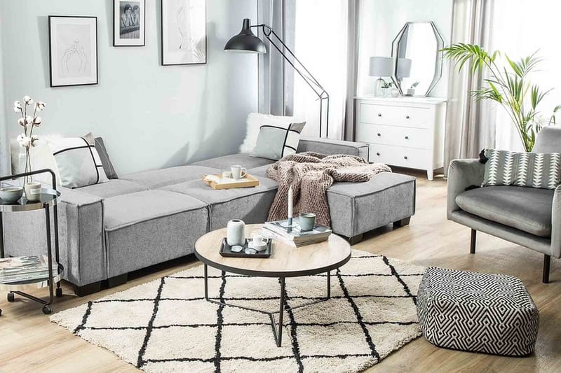 Hörnbäddsoffa Dayren Vänster - Grå - Möbler - Soffa - Bäddsoffa - Bäddsoffa divan
