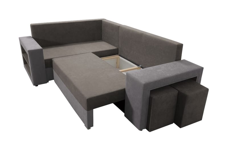 Hörnbäddsoffa Milano M - Brun - Möbler - Soffa - Bäddsoffa - Hörnbäddsoffa