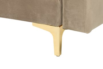 Hörnbäddsoffa Westerleigh Höger Sammet - Beige - Möbler - Soffa - Bäddsoffa - Bäddsoffa divan