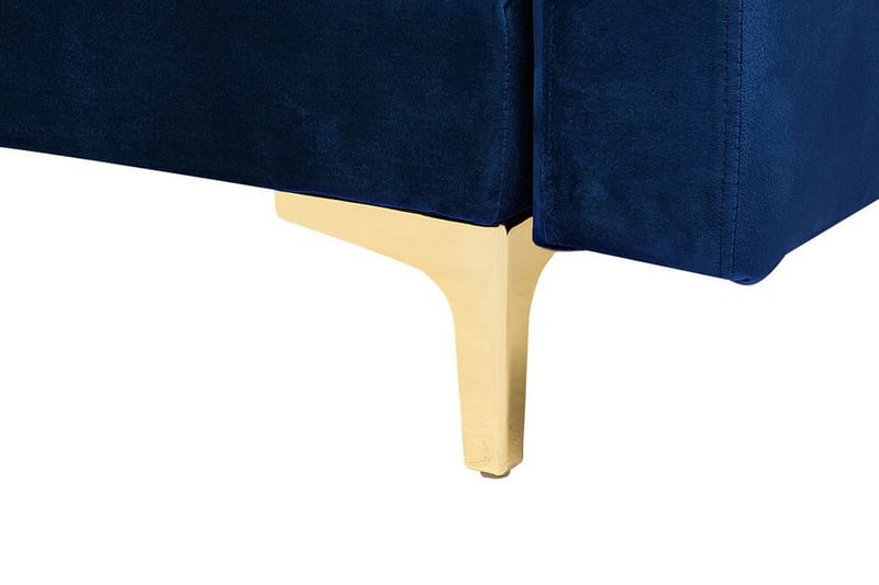 Hörnbäddsoffa Westerleigh Höger Sammet - Blå - Möbler - Soffa - Bäddsoffa - Bäddsoffa divan