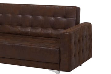 Hörnbäddsoffa Westerleigh Large Höger Konstläder - Brun - Möbler - Soffa - Bäddsoffa - Bäddsoffa divan