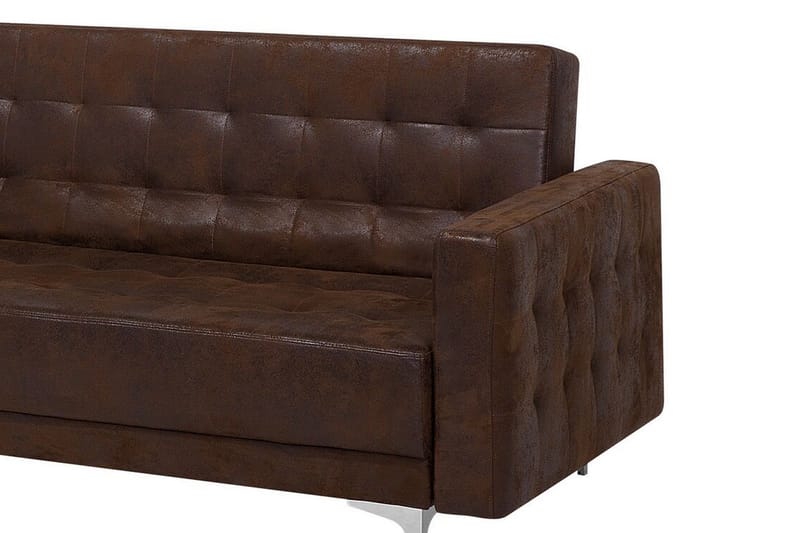 Hörnbäddsoffa Westerleigh Large Höger Konstläder - Brun - Möbler - Soffa - Bäddsoffa - Bäddsoffa divan