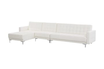 Hörnbäddsoffa Westerleigh Large Höger Konstläder - Vit - Möbler - Soffa - Bäddsoffa - Bäddsoffa divan
