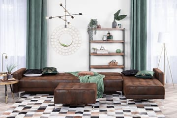 Hörnbäddsoffa Westerleigh Large Vänster Konstläder - Brun - Möbler - Soffa - Bäddsoffa - Bäddsoffa divan
