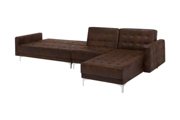 Hörnbäddsoffa Westerleigh Large Vänster Konstläder - Brun - Möbler - Soffa - Bäddsoffa - Bäddsoffa divan