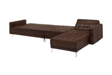 Hörnbäddsoffa Westerleigh Large Vänster Konstläder - Brun - Möbler - Soffa - Bäddsoffa - Bäddsoffa divan
