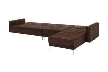 Hörnbäddsoffa Westerleigh Large Vänster Konstläder - Brun - Möbler - Soffa - Bäddsoffa - Bäddsoffa divan