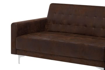 Hörnbäddsoffa Westerleigh Large Vänster Konstläder - Brun - Möbler - Soffa - Bäddsoffa - Bäddsoffa divan