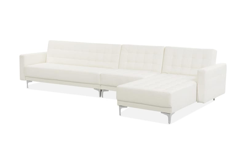 Hörnbäddsoffa Westerleigh Large Vänster Konstläder - Vit - Möbler - Soffa - Bäddsoffa - Bäddsoffa divan