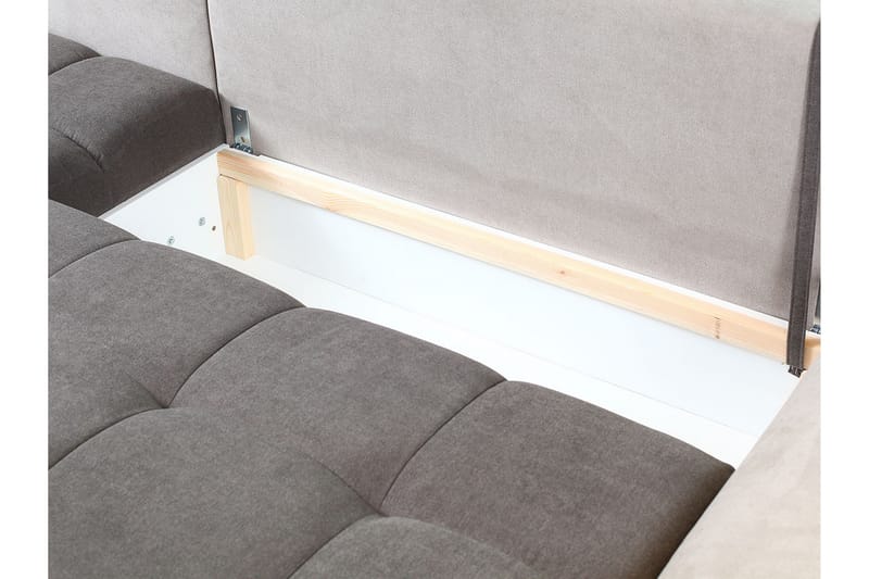 Hörnsoffa Clendennen - Grå/Röd/Vit - Möbler - Soffa - Bäddsoffa - Bäddsoffa divan