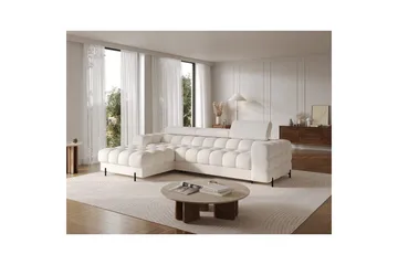 Hörnsoffa Eltap Felro 285x181x93 cm - Amore 01, Vit, Vänster - Möbler - Soffa - Bäddsoffa - Bäddsoffa divan