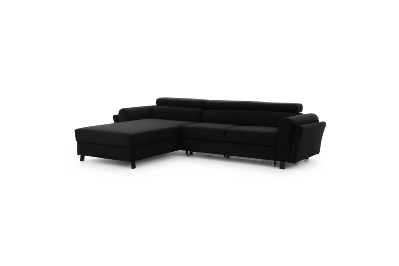 Hörnsoffa Eltap Mariall 288x200x92 cm - Mat Sammet 99, Blå, Vänster - Möbler - Soffa - Bäddsoffa - Bäddsoffa divan