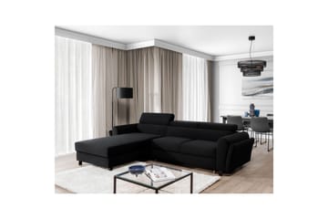 Hörnsoffa Eltap Mariall 288x200x92 cm - Mat Sammet 99, Blå, Vänster - Möbler - Soffa - Bäddsoffa - Bäddsoffa divan