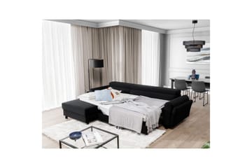 Hörnsoffa Eltap Mariall 288x200x92 cm - Mat Sammet 99, Blå, Vänster - Möbler - Soffa - Bäddsoffa - Bäddsoffa divan