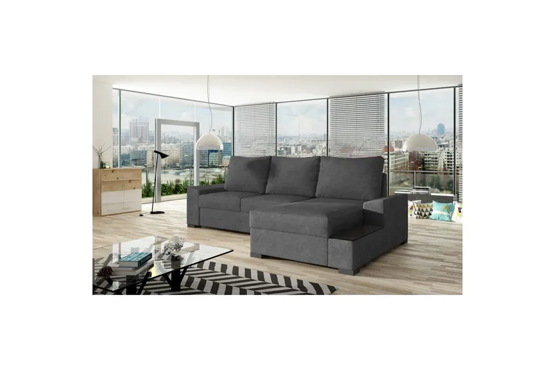 Hörnsoffa Eltap Negro 245x165x90 cm, Soro 93, Grå, Höger