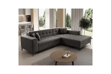 Hörnsoffa Eltap Solange 292x196x84 cm - Berlin 01, Grå, Höger - Möbler - Soffa - Bäddsoffa - Bäddsoffa divan