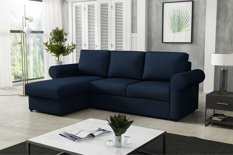 Hörnsoffa Monaco - Blå - Möbler - Soffa - Bäddsoffa - Bäddsoffa divan