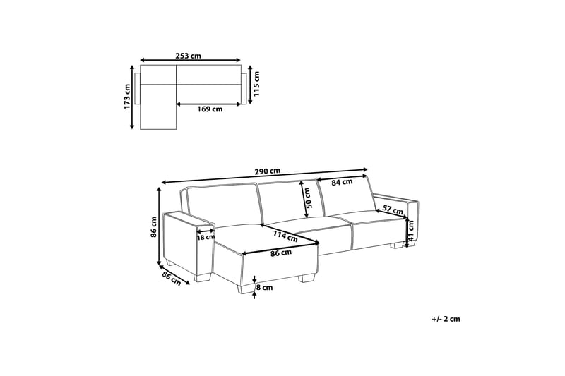 Halsnead Hörnbäddsoffa Höger - Grå - Möbler - Soffa - Bäddsoffa - Bäddsoffa divan