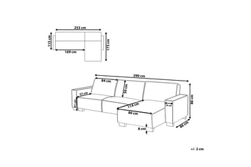 Halsnead Hörnbäddsoffa Vänster - Beige - Möbler - Soffa - Bäddsoffa - Bäddsoffa divan
