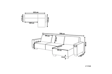 Halsnead Hörnbäddsoffa Vänster - Grå - Möbler - Soffa - Bäddsoffa - Bäddsoffa divan