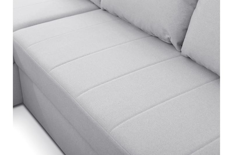 Herosa 3-sits Bäddsoffa med Divan med Förvaring - Grå/Rosa - Möbler - Soffa - Bäddsoffa - Bäddsoffa divan