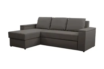 Herosa 3-sits Bäddsoffa med Divan med Förvaring - Mörkgrå - Möbler - Soffa - Bäddsoffa - Bäddsoffa divan