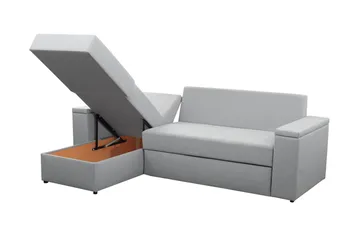 Herosa 3-sits Bäddsoffa med Divan med Förvaring - Mörkgrå - Möbler - Soffa - Bäddsoffa - Bäddsoffa divan