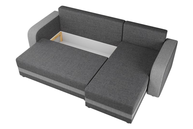 Hewlet 3-sits Divanbäddsoffa Vänster - Grå - Möbler - Soffa - Bäddsoffa - Bäddsoffa divan