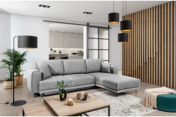 Hopland 3-sits Bäddsoffa m. Divan med Förvaring - Grå - Möbler - Soffa - Bäddsoffa - Bäddsoffa divan
