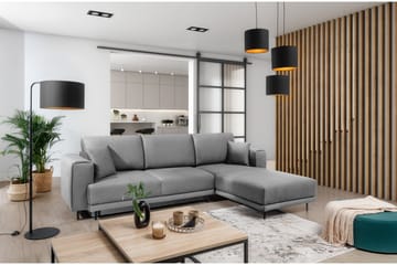 Hopland 3-sits Bäddsoffa m. Divan med Förvaring - Grå - Möbler - Soffa - Bäddsoffa - Bäddsoffa divan