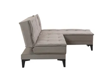 Hunterville 4-sits Höger L-formad Längsbäddad Bäddsoffa 107x225 cm i Tyg - Beige - Möbler - Soffa - Bäddsoffa - Bäddsoffa divan