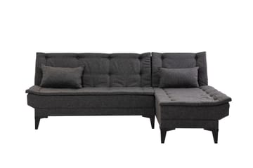 Hunterville 4-sits L-formad Bäddsoffa 107x225 cm i Tyg - Grå - Möbler - Soffa - Bäddsoffa - Bäddsoffa divan
