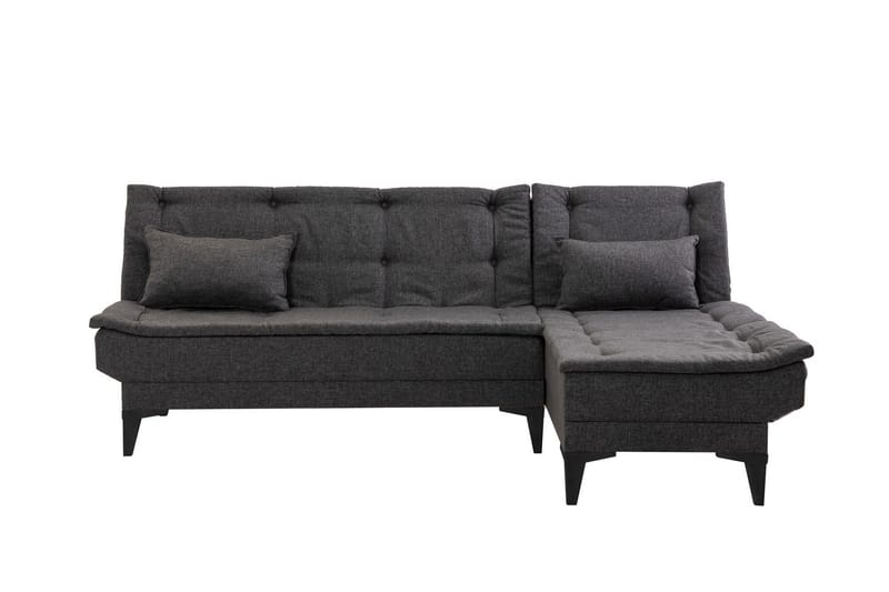 Hunterville 4-sits L-formad Bäddsoffa 107x225 cm i Tyg - Grå - Möbler - Soffa - Bäddsoffa - Bäddsoffa divan