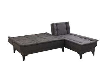 Hunterville 4-sits L-formad Bäddsoffa 107x225 cm i Tyg - Grå - Möbler - Soffa - Bäddsoffa - Bäddsoffa divan