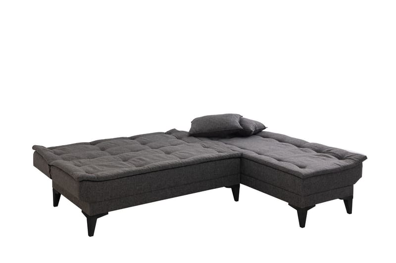 Hunterville 4-sits L-formad Bäddsoffa 107x225 cm i Tyg - Grå - Möbler - Soffa - Bäddsoffa - Bäddsoffa divan