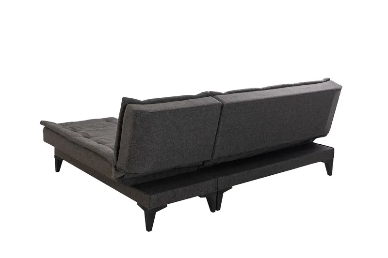 Hunterville 4-sits L-formad Bäddsoffa 107x225 cm i Tyg - Grå - Möbler - Soffa - Bäddsoffa - Bäddsoffa divan