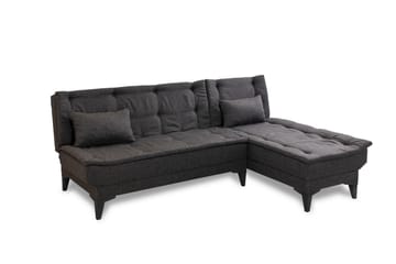 Hunterville 4-sits L-formad Bäddsoffa 107x225 cm i Tyg - Grå - Möbler - Soffa - Bäddsoffa - Bäddsoffa divan
