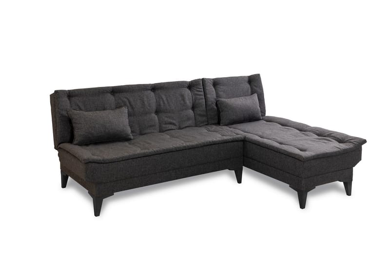 Hunterville 4-sits L-formad Bäddsoffa 107x225 cm i Tyg - Grå - Möbler - Soffa - Bäddsoffa - Bäddsoffa divan