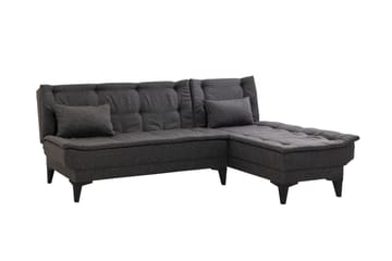 Hunterville 4-sits L-formad Bäddsoffa 107x225 cm i Tyg - Grå - Möbler - Soffa - Bäddsoffa - B äddsoffa divan