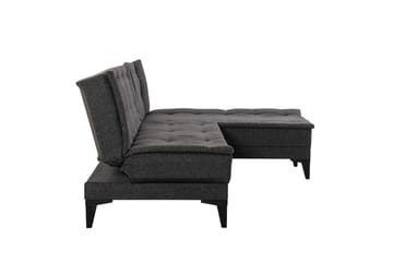 Hunterville 4-sits L-formad Bäddsoffa 107x225 cm i Tyg - Grå - Möbler - Soffa - Bäddsoffa - Bäddsoffa divan