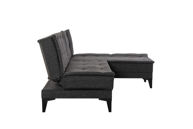 Hunterville 4-sits L-formad Bäddsoffa 107x225 cm i Tyg - Grå - Möbler - Soffa - Bäddsoffa - Bäddsoffa divan