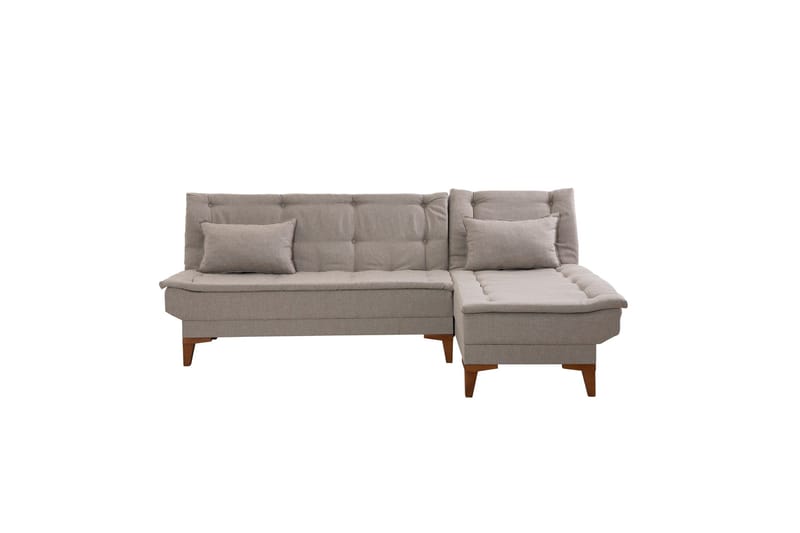 Hunterville 4-sits Vänster L-formad Längsbäddad Bäddsoffa 107x225 cm i Tyg - Beige - Möbler - Soffa - Bäddsoffa - Bäddsoffa divan