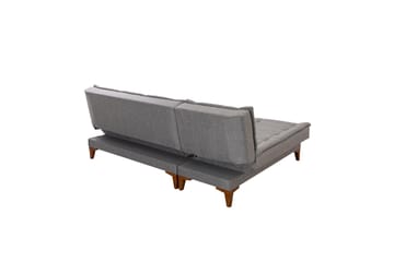 Hunterville 4-sits Vänster L-formad Längsbäddad Bäddsoffa 107x225 cm i Tyg - Grå - Möbler - Soffa - Bäddsoffa - Bäddsoffa divan