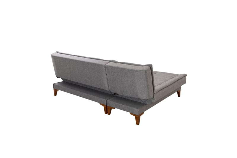 Hunterville 4-sits Vänster L-formad Längsbäddad Bäddsoffa 107x225 cm i Tyg - Grå - Möbler - Soffa - Bäddsoffa - Bäddsoffa divan