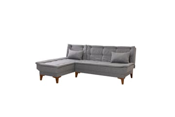 Hunterville 4-sits Vänster L-formad Längsbäddad Bäddsoffa 107x225 cm i Tyg - Grå - Möbler - Soffa - Bäddsoffa - Bäddsoffa divan